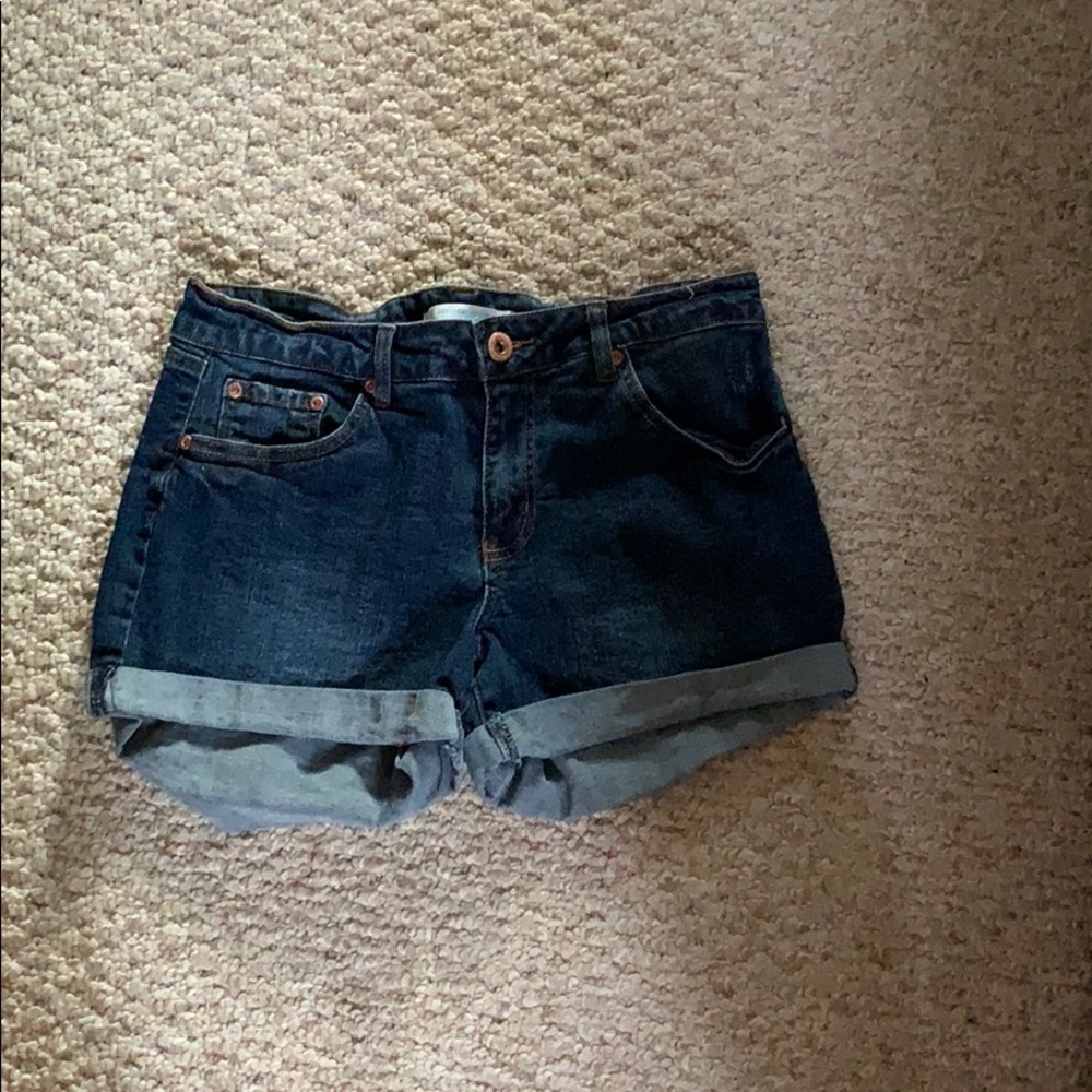 Mid rise jean shorts